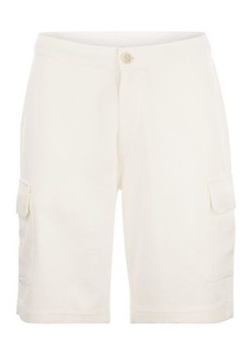 BRUNELLO CUCINELLI Bermuda trousers in light cotton fleece