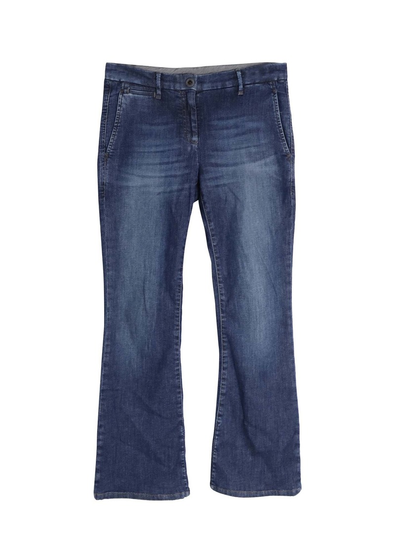 Brunello Cucinelli Boot-Cut Jeans in Blue Cotton Denim