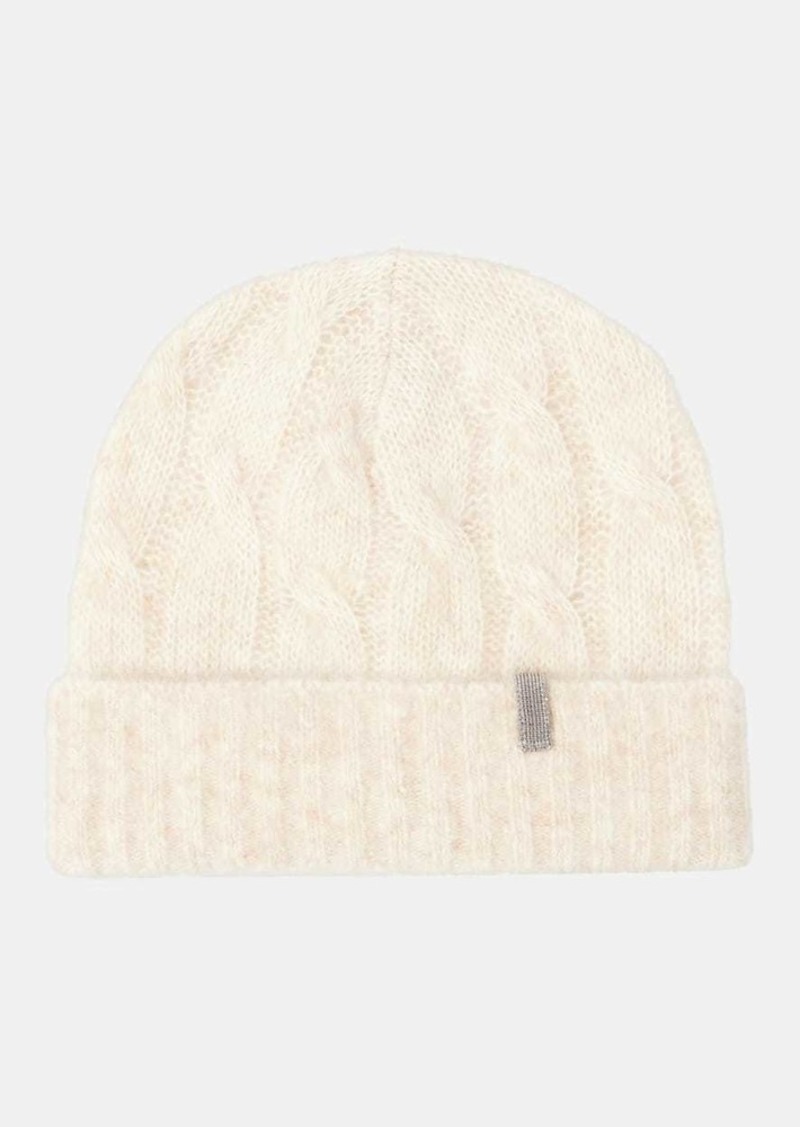 Brunello Cucinelli Cable-knit mohair beanie