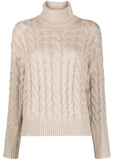 BRUNELLO CUCINELLI Cashmere and silk blend turtleneck sweater