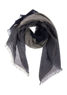 BRUNELLO CUCINELLI Colorblock cashmere and silk scarf