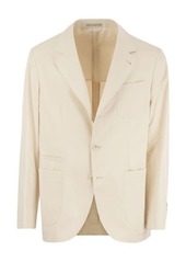BRUNELLO CUCINELLI Cotton and cashmere deconstructed jacket with patch pockets