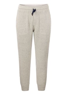 BRUNELLO CUCINELLI Cotton and linen knit trousers