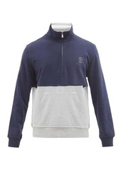 Brunello Cucinelli Crest-embroidered cotton-jersey sweatshirt