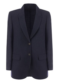 BRUNELLO CUCINELLI Deconstructed cashmere jacket with necklace