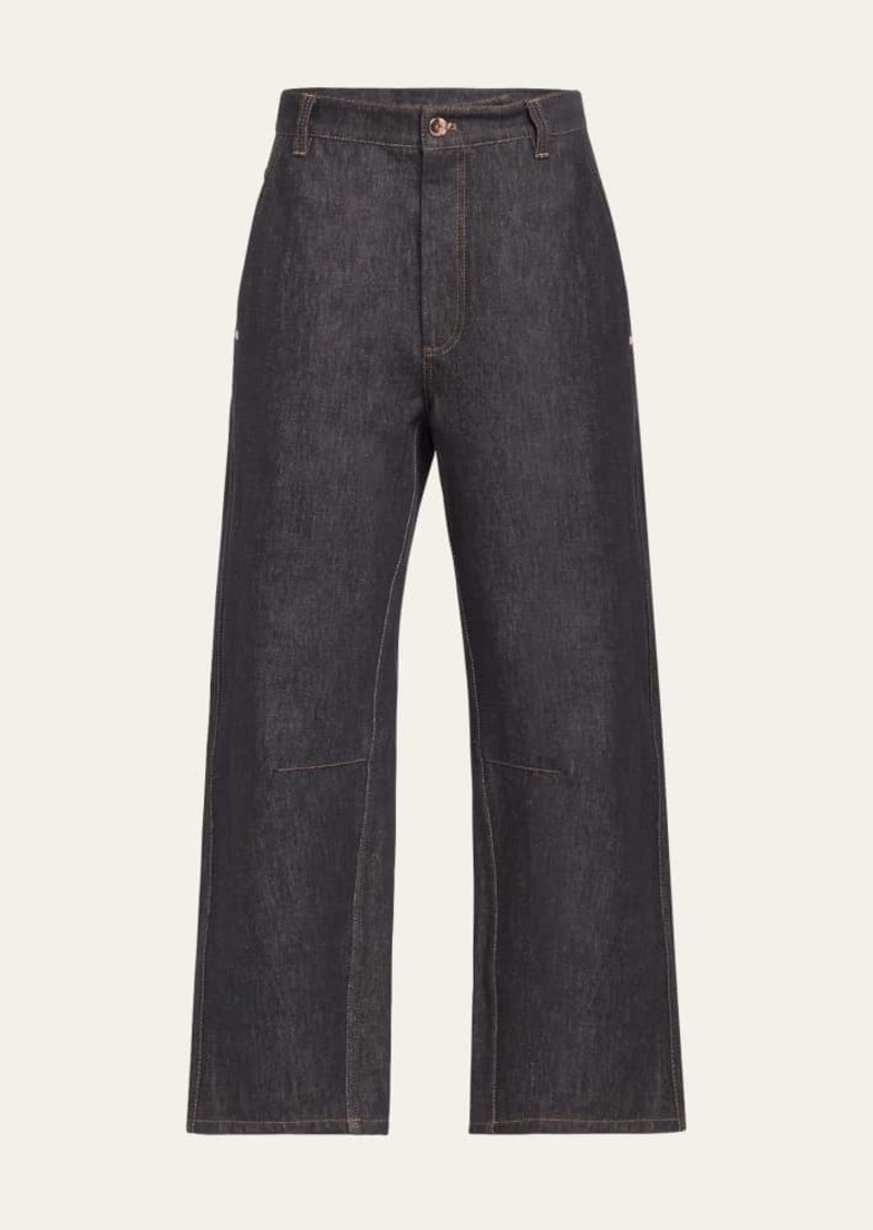 Brunello Cucinelli Denim Curbed Leg Pants