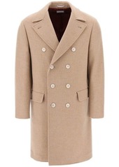Brunello cucinelli double-breasted coat in wool and cashmere