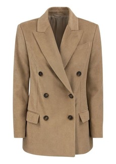 BRUNELLO CUCINELLI Double-breasted jacket with necklace