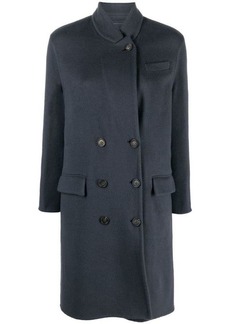 BRUNELLO CUCINELLI DOUBLE BREASTED OVERCOAT CLOTHING