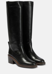 Brunello Cucinelli Embellished leather knee-high boots