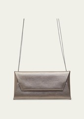 Brunello Cucinelli Envelope Metallic Leather Shoulder Bag