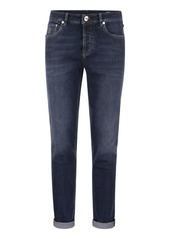 BRUNELLO CUCINELLI Five-pocket slim fit trousers in comfort denim