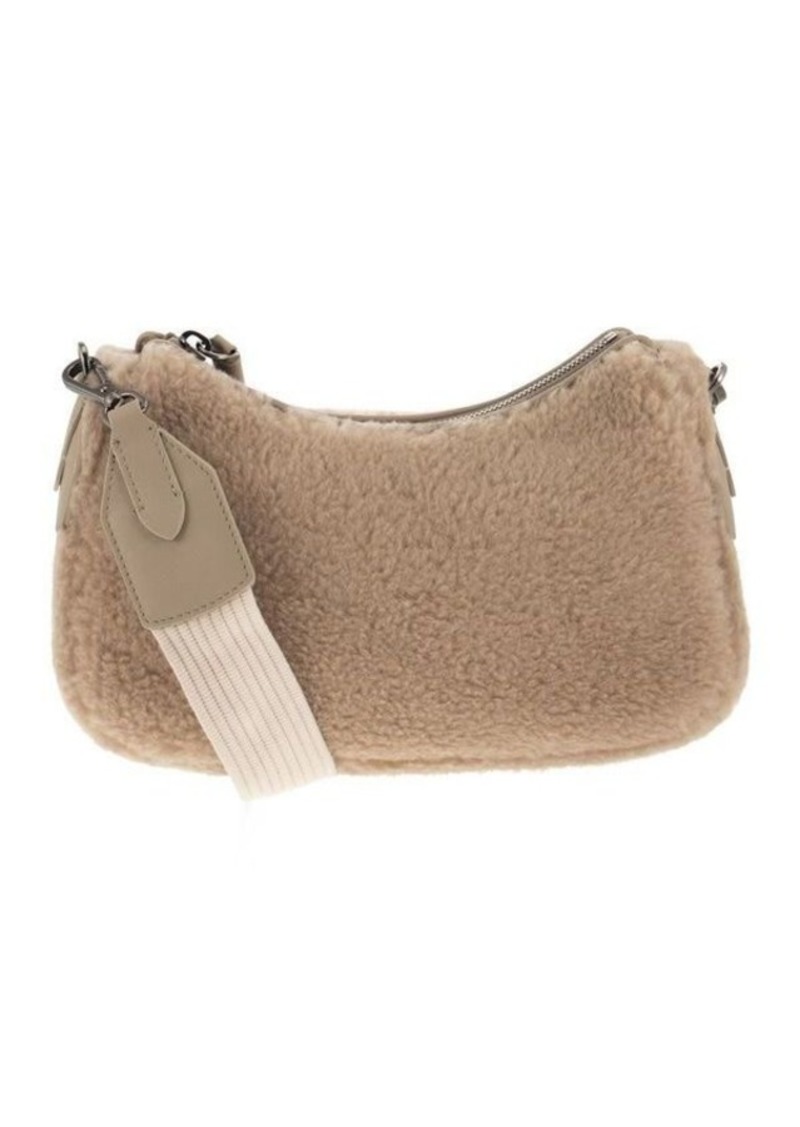 BRUNELLO CUCINELLI Fleecy bag in virgin wool and cashmere