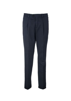 BRUNELLO CUCINELLI Garment-dyed Leisure Fit Trousers in American Pima Comfort Cotton with Pleats