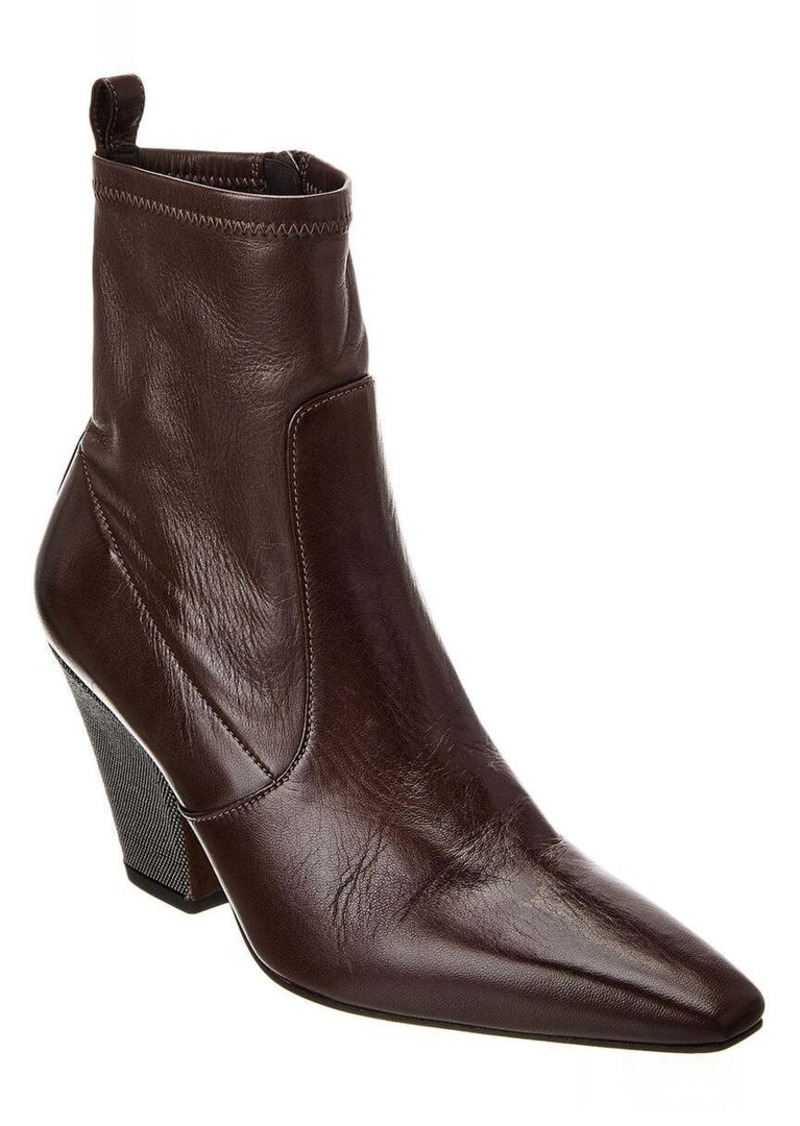 Brunello Cucinelli Leather Bootie