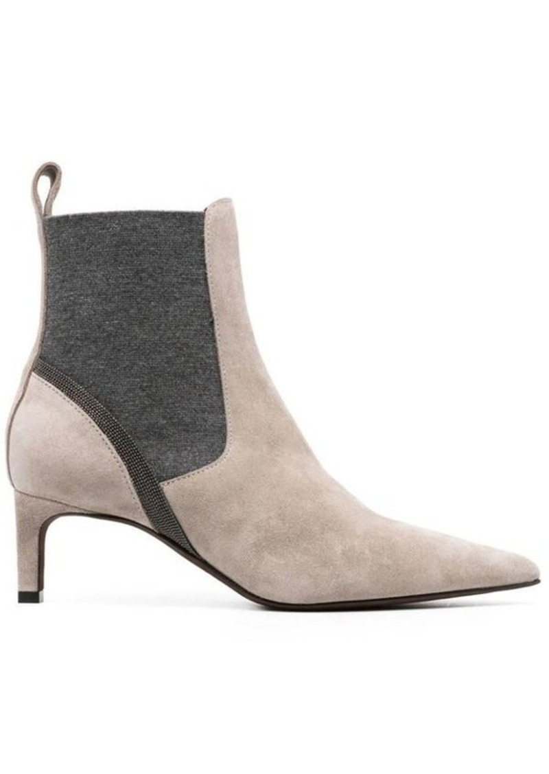 BRUNELLO CUCINELLI Leather heel ankle boots