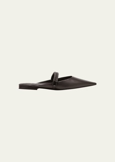 Brunello Cucinelli Leather Monili Ankle-Strap Ballerina Flats