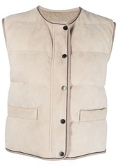 BRUNELLO CUCINELLI Leather padded vest