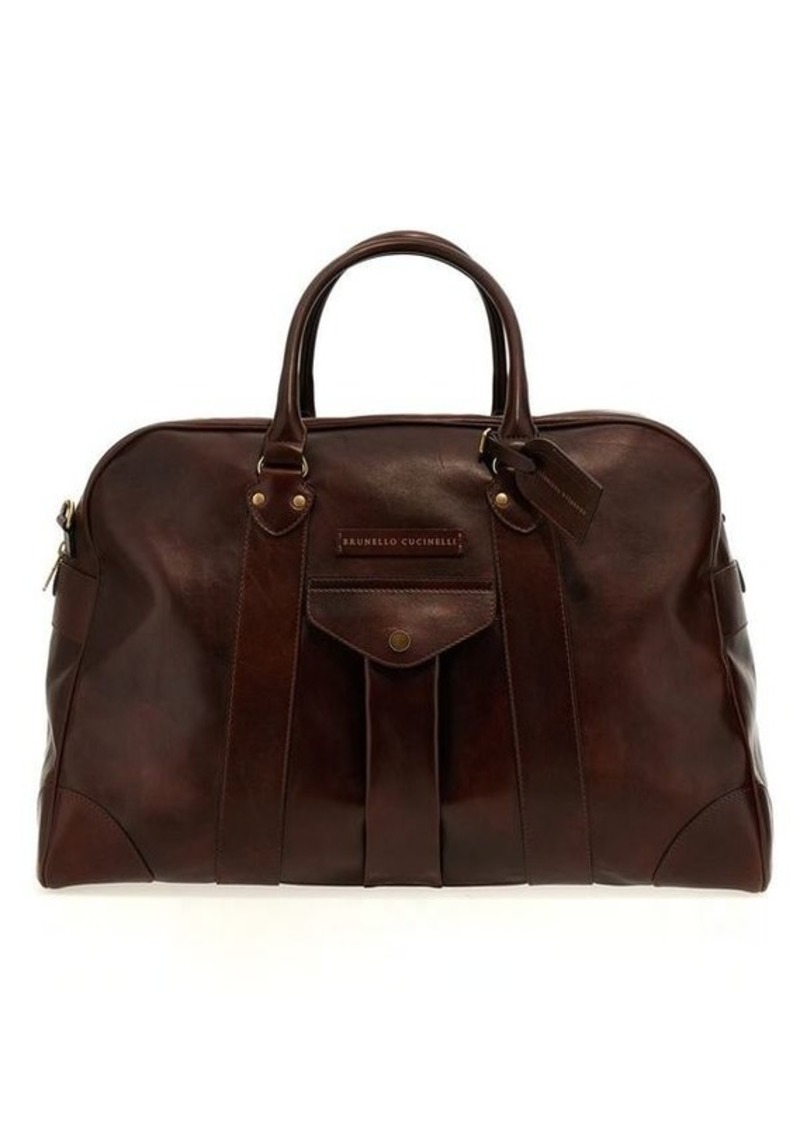 BRUNELLO CUCINELLI Leather travel bag