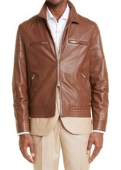 Brunello Cucinelli Lightweight Nappa Leather Pilot Jacket