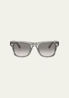 Brunello Cucinelli Logo Core Wire Acetate Square Sunglasses