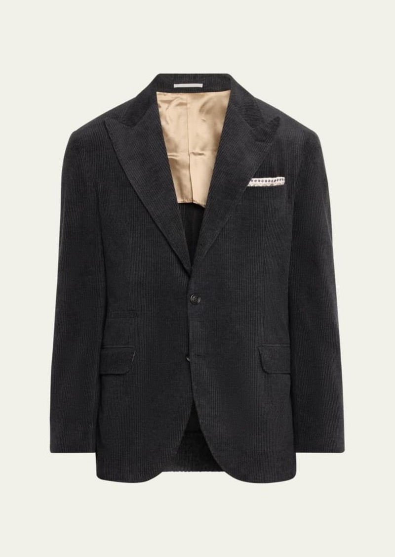 Brunello Cucinelli Men's Cashmere-Cotton Corduroy Sport Coat