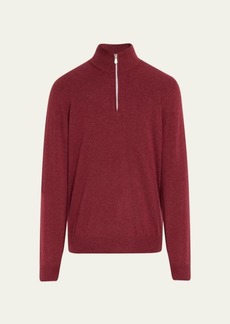 Brunello Cucinelli Men's Cashmere Quarter-Zip Sweater