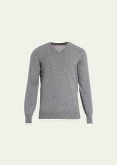 Brunello Cucinelli Men's Cashmere V-Neck Sweater