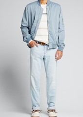 Brunello Cucinelli Men's Garment-Dyed Bomber Jacket