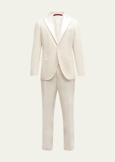 Brunello Cucinelli Men's Hollywood Glamour Satin Peak Corduroy Tuxedo