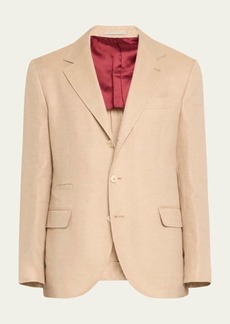 Brunello Cucinelli Men's Linen  Wool and Silk Suit