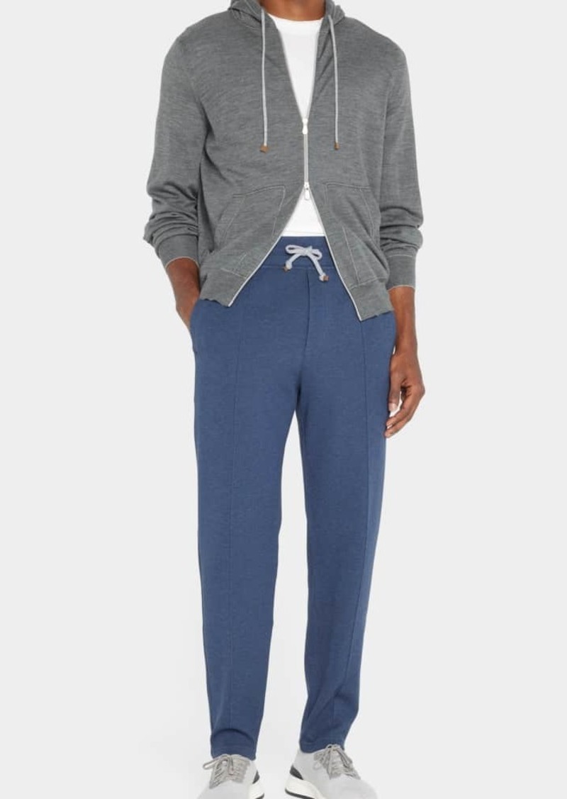 Brunello Cucinelli Men's Pintuck Sweatpants