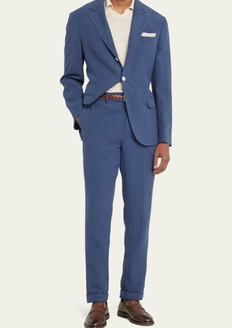 Brunello Cucinelli Men's Solid Linen Suit