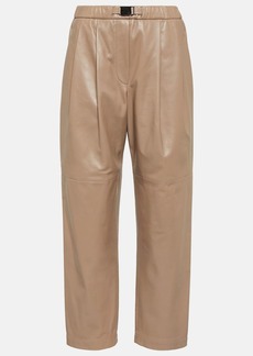 Brunello Cucinelli Mid-rise leather pants