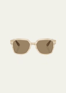 Brunello Cucinelli Modern Acetate Square Sunglasses