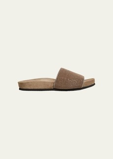 Brunello Cucinelli Monili Band Flat Pool Sandals