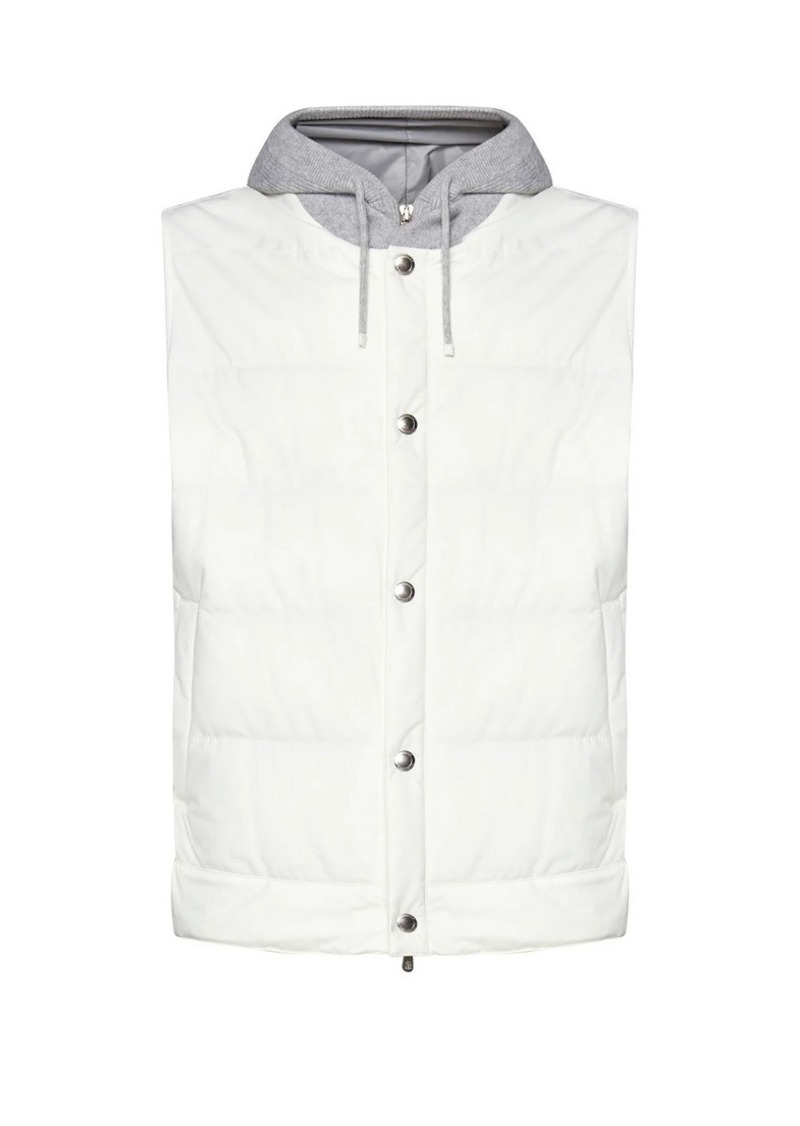 Brunello Cucinelli Outerwear Puffer Hoodie Vest