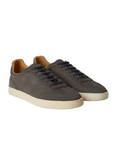 Brunello Cucinelli Pebbled Leather Sneakers in Grey