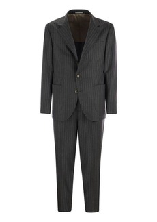 BRUNELLO CUCINELLI Pinstripe suit in virgin wool