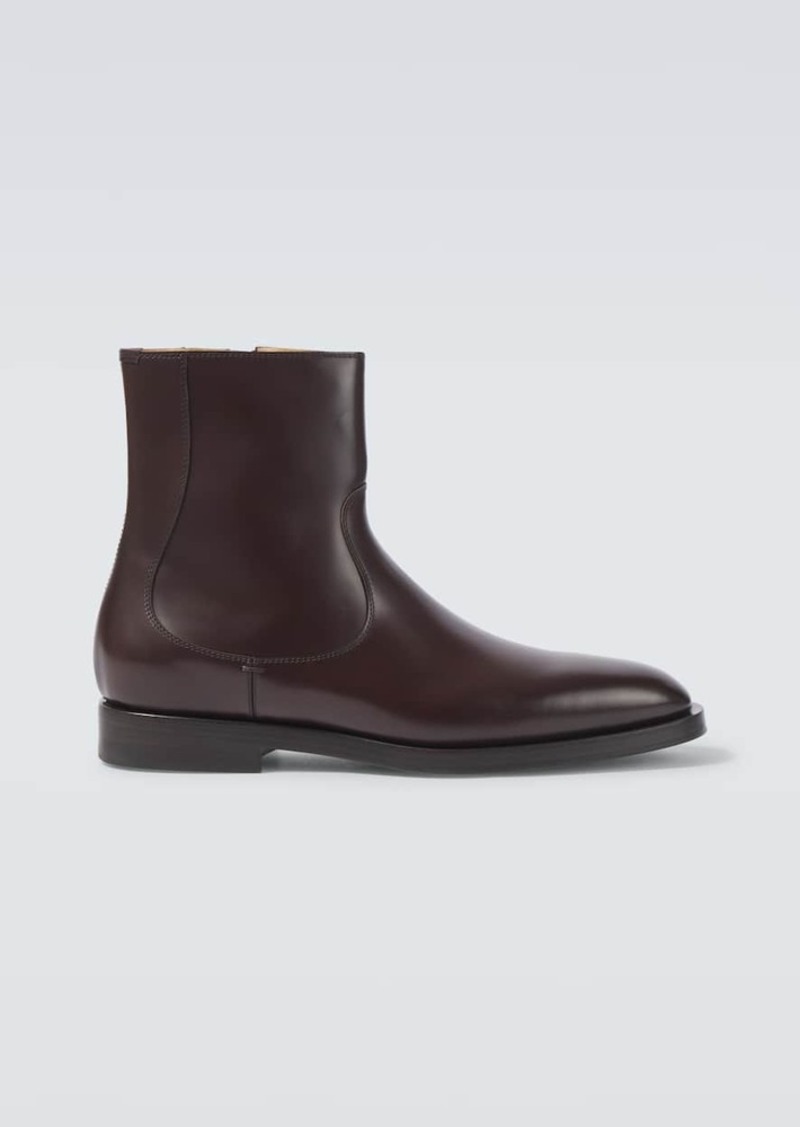 Brunello Cucinelli Polished leather ankle boots