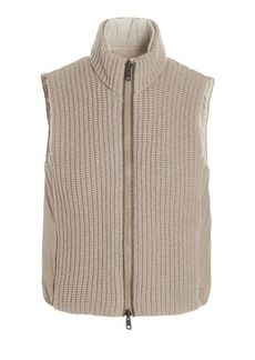 BRUNELLO CUCINELLI Reversible cashmere vest
