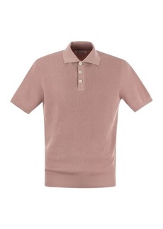 BRUNELLO CUCINELLI Ribbed cotton polo-style jersey