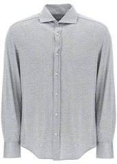 Brunello cucinelli silk and cotton jersey shirt