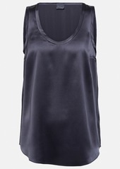 Brunello Cucinelli Silk-blend tank top