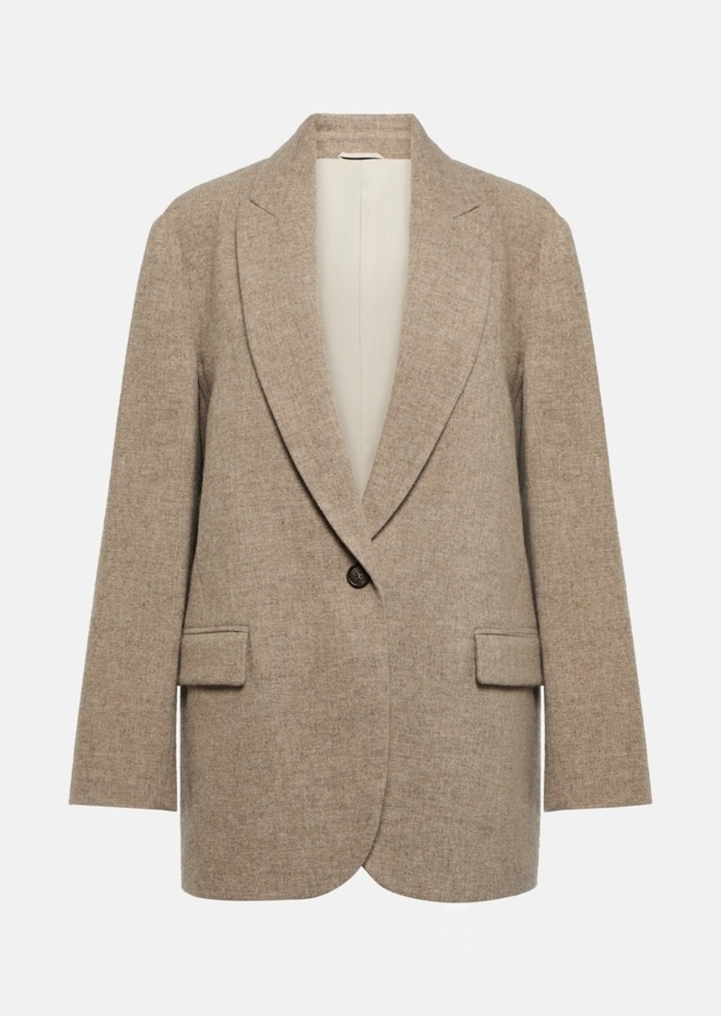 Brunello Cucinelli Single-breasted yak wool blazer