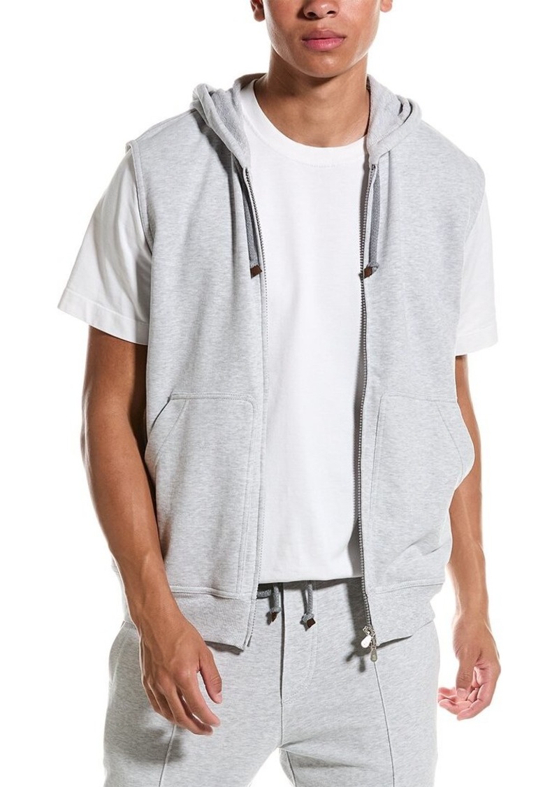 Brunello Cucinelli Sleeveless Zip Hoodie