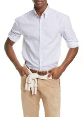 Brunello Cucinelli Slim Fit Stripe Button-Down Shirt