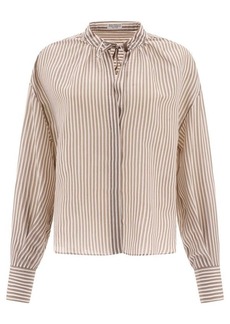 BRUNELLO CUCINELLI "Sparkling Stripe" blouse