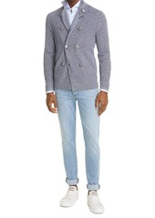 Brunello Cucinelli Men's Slim Fit Stripe Cotton & Linen Shirt