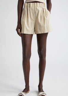 Brunello Cucinelli Stripe Cotton Blend Bermuda Shorts